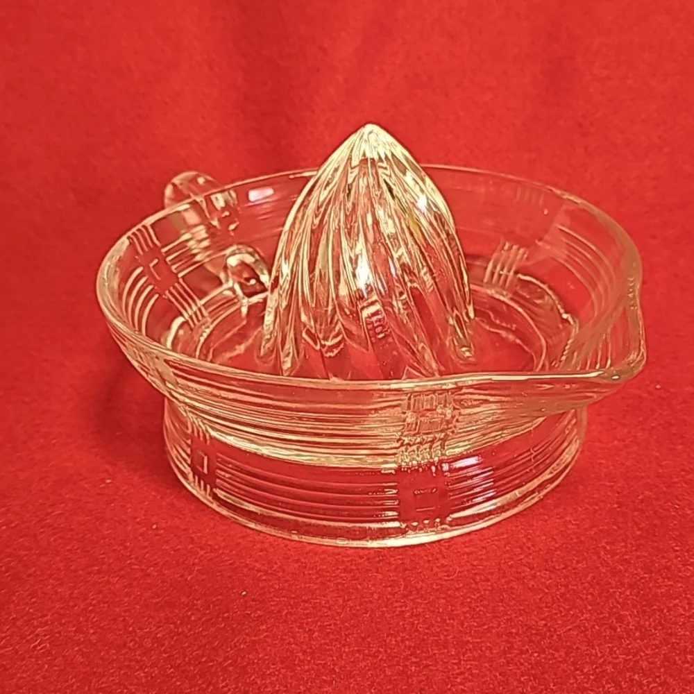 Vintage Antique Hazel Atlas Clear Depression Glass Juice Reamer Citrus Juicer